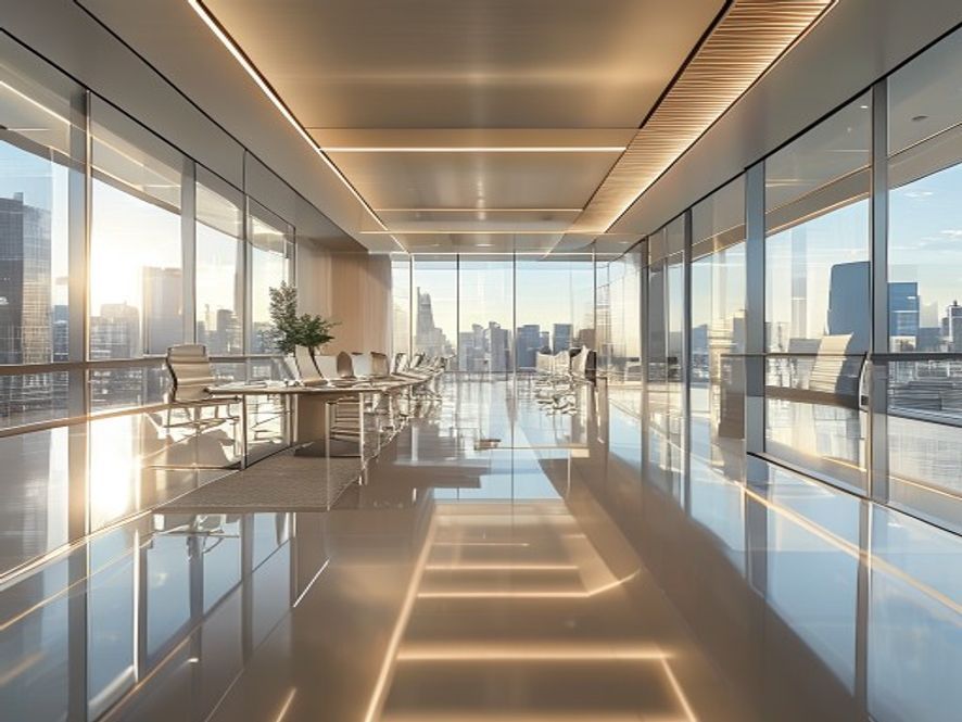 Clean modern office space
